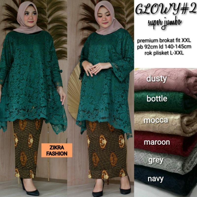 KEBAYA SUPER JUMBO GLOWY#2 LD140