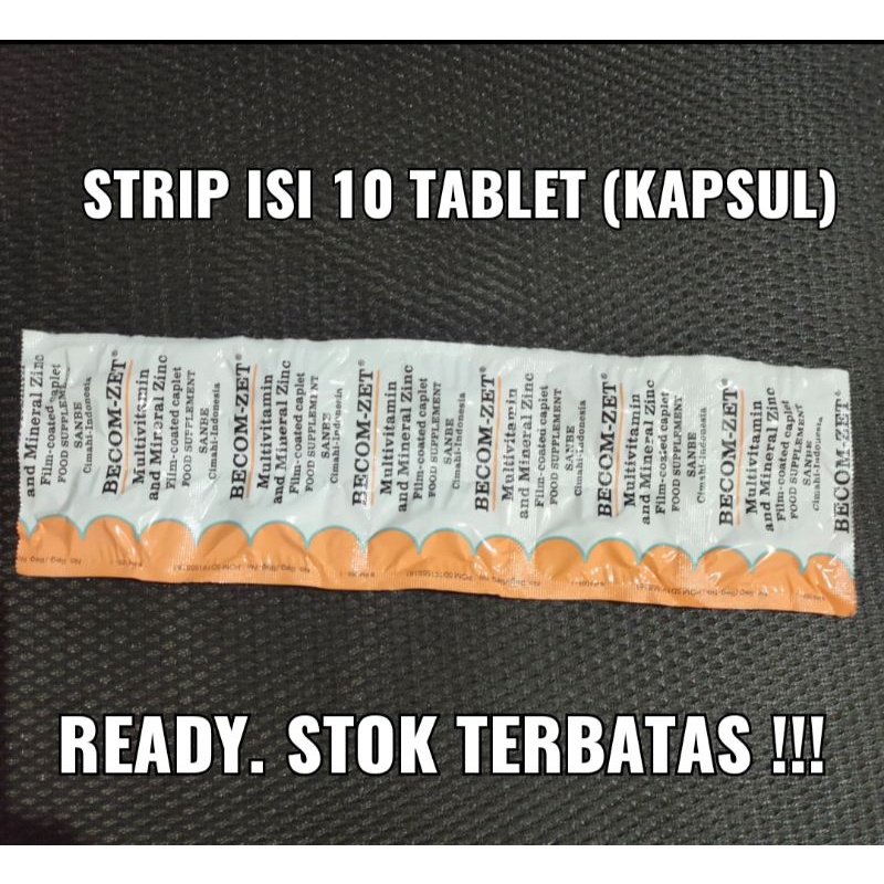 Becom Zet Strip isi 10 Kapsul Salut Becomzet Multivitamin and Mineral Zinc