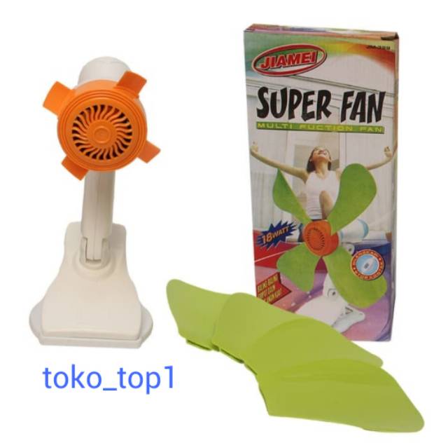 mini fan kipas angin 18w 389  4baling baling jepit 18w 33cm jm-389/mini fan jepit