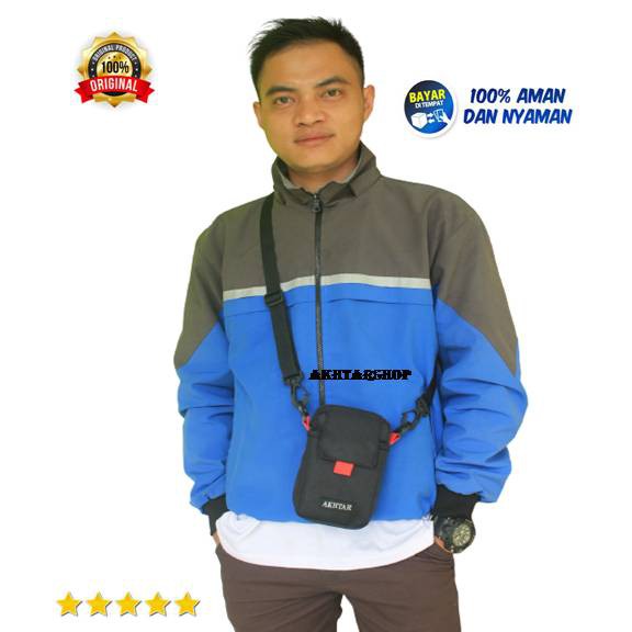 Tas Selempang Slingbag Pria Kecil Simple Keren Tempat Buat Hp Distro Anti Air Murah bayar di tempat