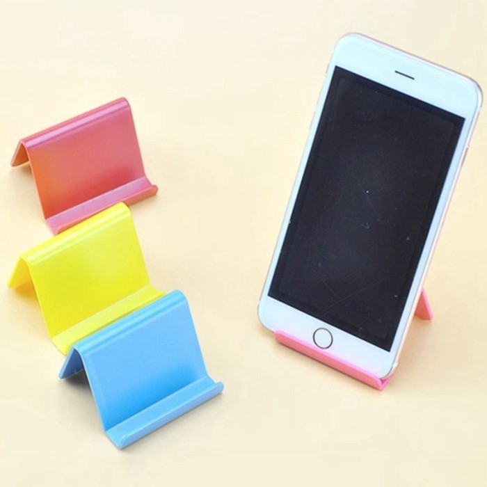 Stand Holder Handphone Mini Universal Bahan Plastik untuk Meja + PACKING [PM]