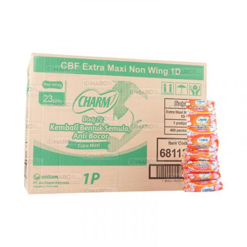 Pembalut wanita/CBF EXTRA MAXI NON WING 1x10/Charm Body Fit Renceng/Softex