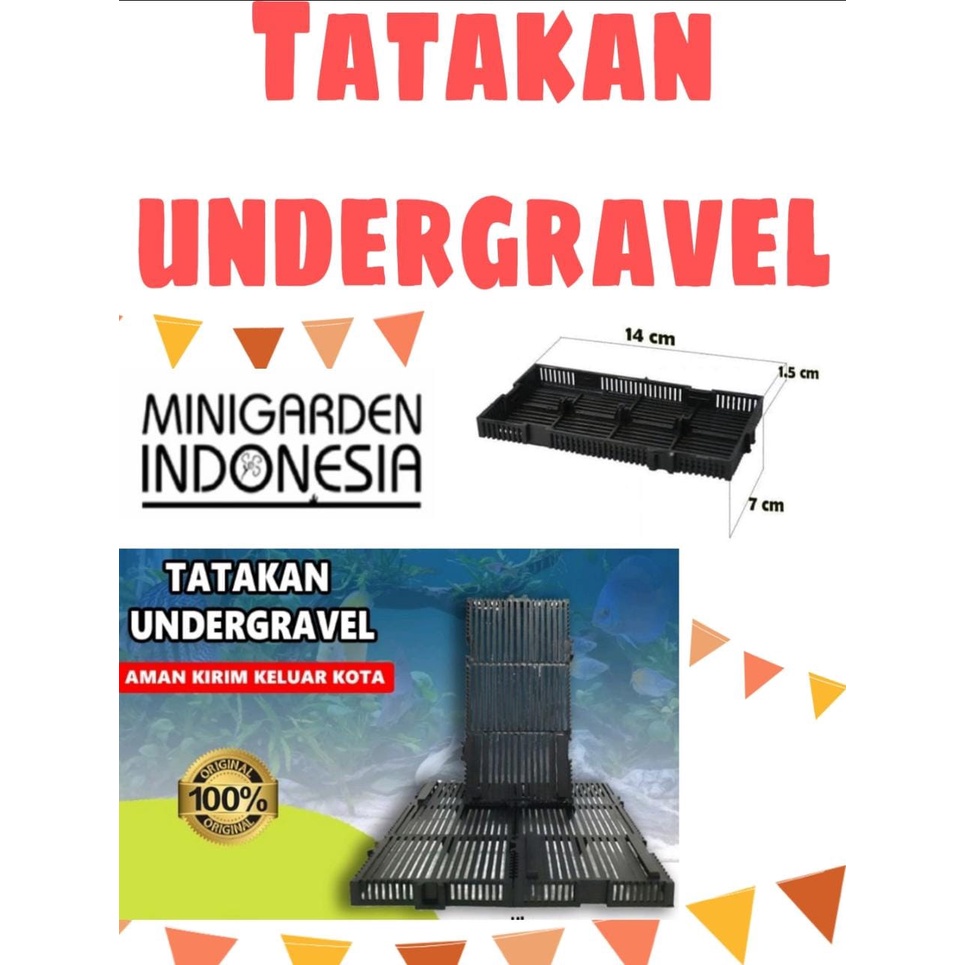 TATAKAN UNDERGRAVEL PAPAN SLOT FILTER SEMI UNDERGRAVEL 7 X 14 CM