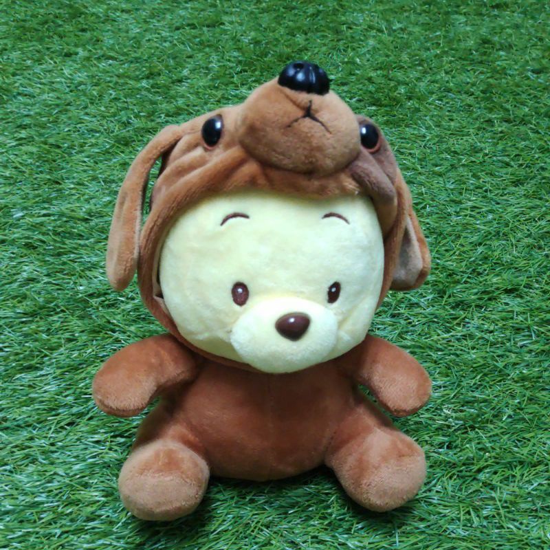 Boneka Winnie the Pooh Kostum Anjing Coklat Shio Anjing Original Winnie the Pooh - hadiah ulang tahu
