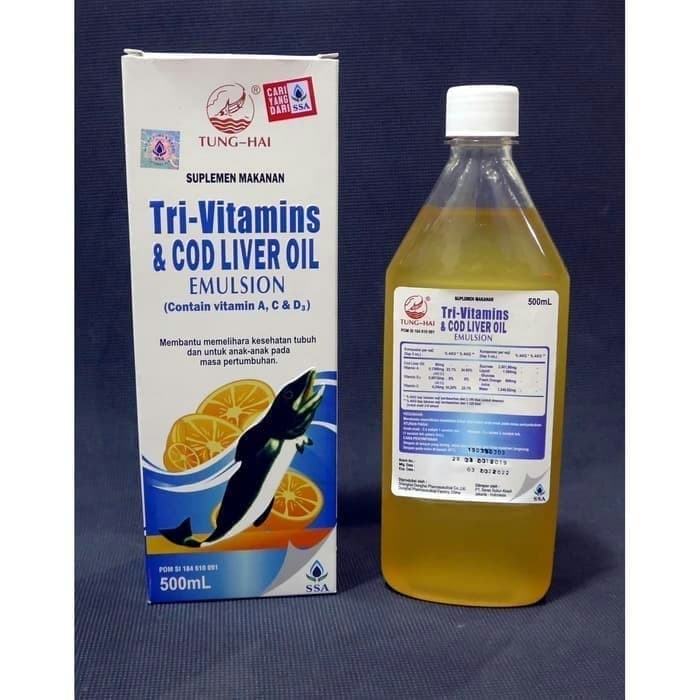 Jual NEW Minyak Ikan Tunghai Tung Hai Fish Liver Oil Emulsion Syrup