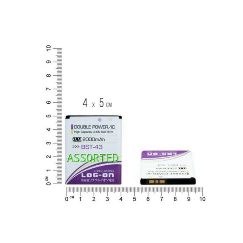 BATERAI LOGON LOG ON DOUBLE POWER SONY BST43 BST 43 BST-43
