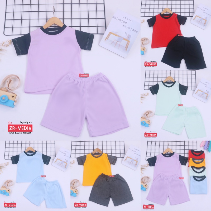 Set Bubu Bayi 6-18 Bulan / Setelan Baby Lengan Celana Pendek Import Baju Piyama Anak Laki Perempuan