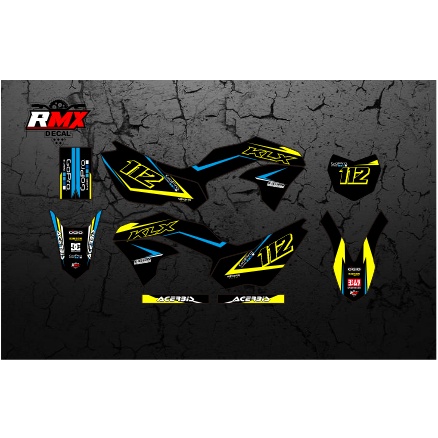 DECAL KLX 230 FULLBODY (004) DEKAL STIKER KLX 230 R S SM SE 2019 2020 2021 2022 2023 LAMA HITAM HIJA