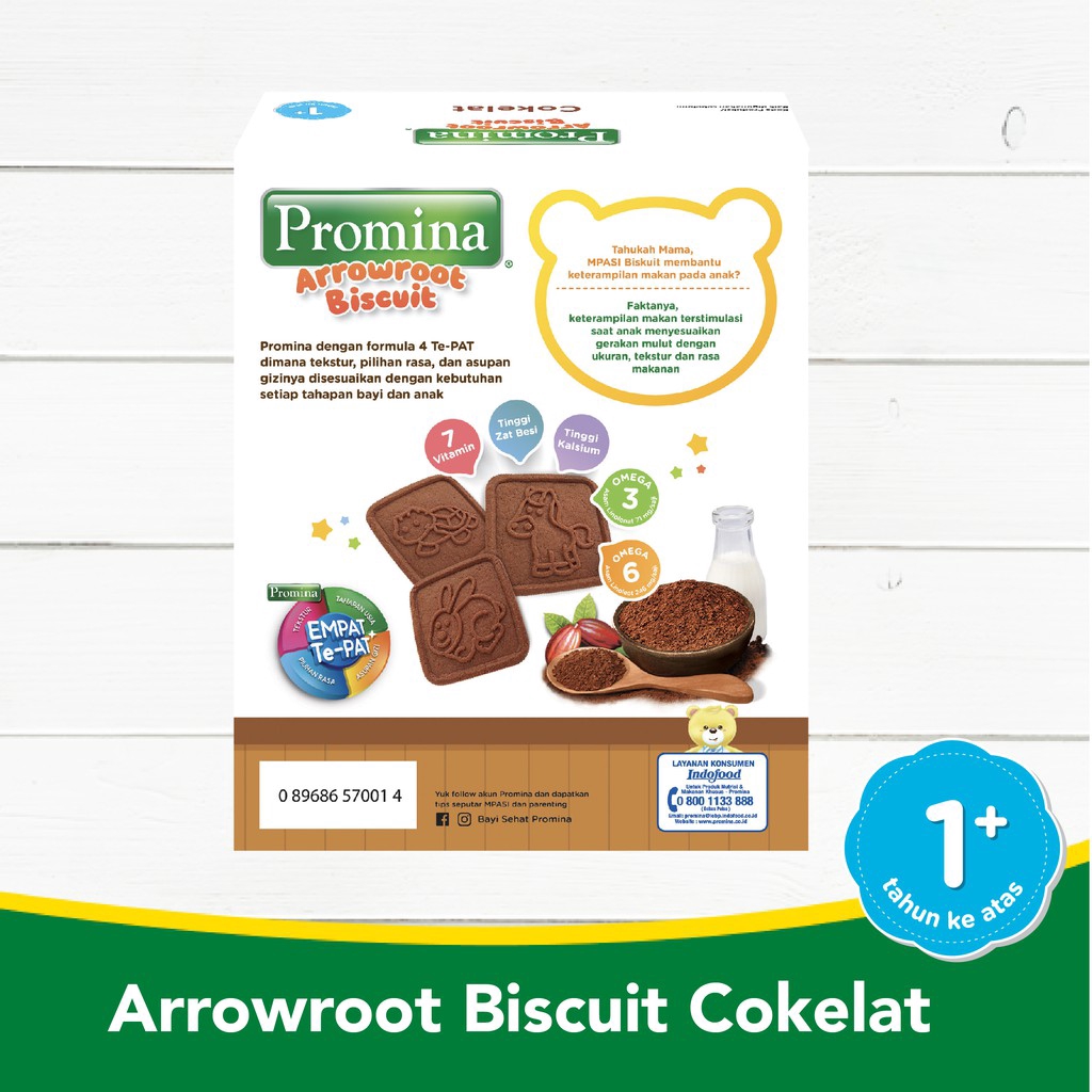 Promina Biskuit Bayi Cookies Snack Bayi Arrowroot New 110gr 12+ bln