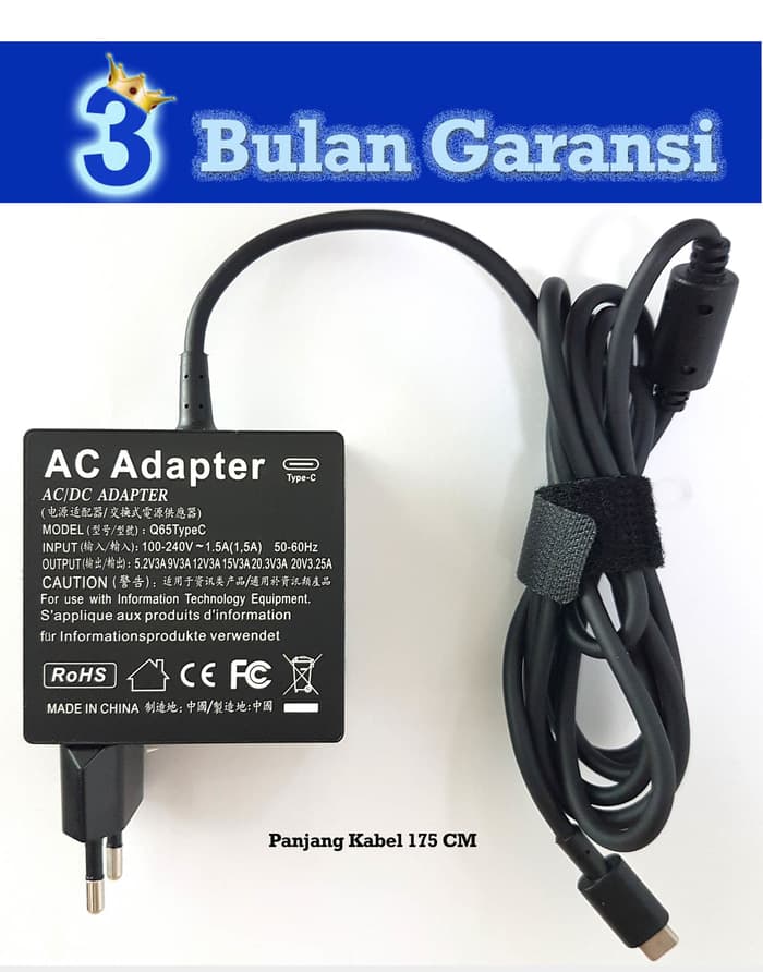 Charger Adaptor Lenovo ideapad T580 T480 T480S p43s p53s GX20P92530