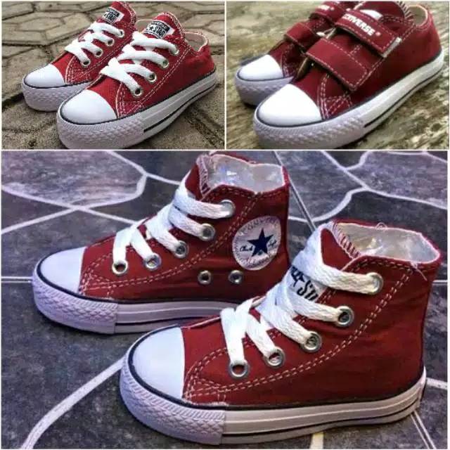 Super diskon sepatu converse anak maron/sepatu anak sd/cuci gudang sepatu anak converse