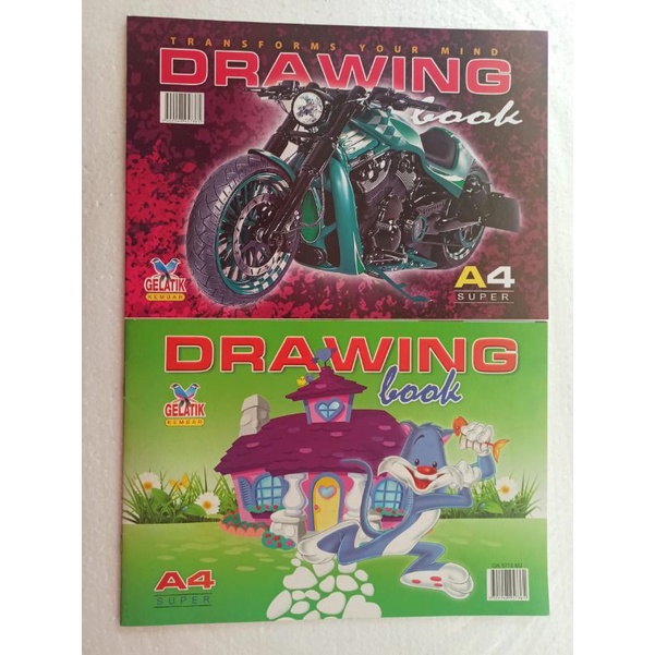 

Buku gambar/drawing book A4 super merk gelatik kembar