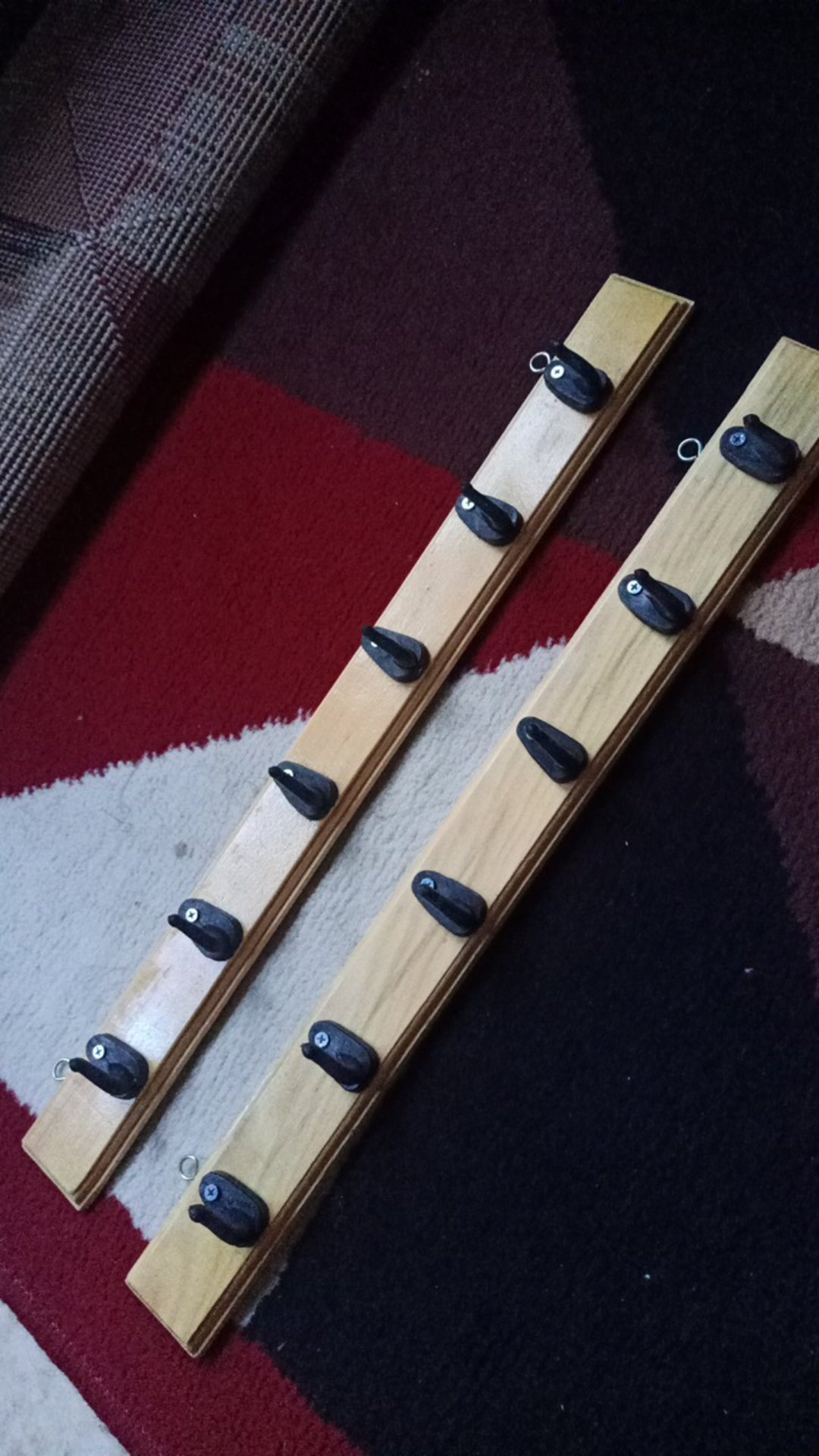 Kapstok Kayu Unik Clear Kayu Pinus Pilihan 6 Kail