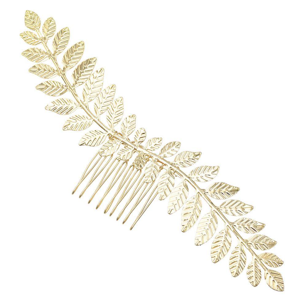 NEEDWAY Needway Sisir Rambut tiara Inserting Wedding Leaves shape Headwear Wedding tiara Hiasan Kepala Jepit Rambut