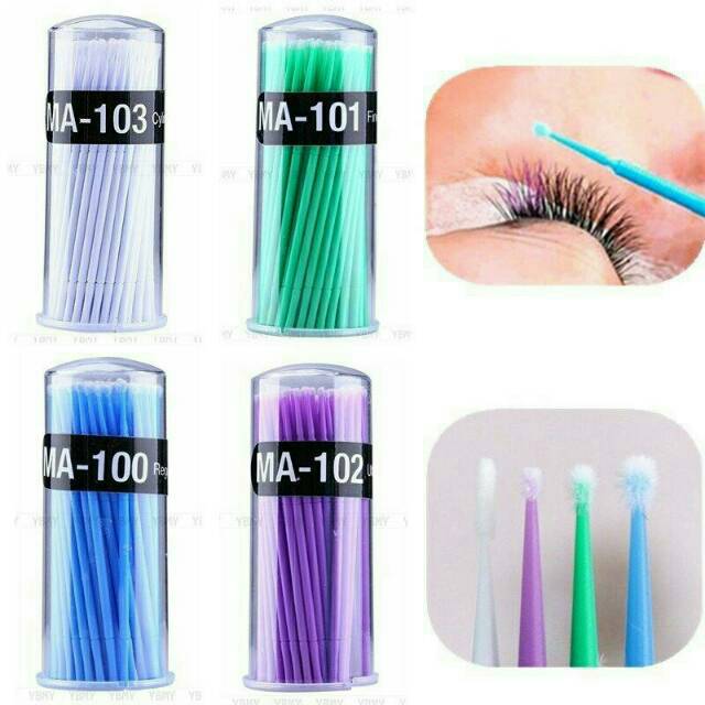 100 PC MICROBUDS MICROBRUSH MICROBUD for eyelash extension / sulam / lashi lift / microblading