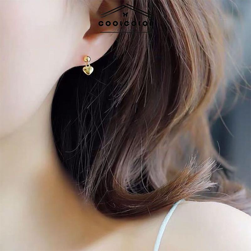 COD❤️1 pasang Anting Hati Kecil Wanita Aksesoris Fashion Mewah Korea Earrings panjang Dewasa Gaya Korea  Wanita Fashion Murah