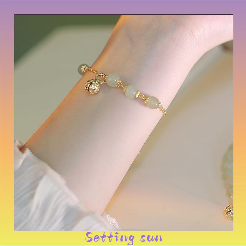 Niche desain pacar gaya country gold bell pendant gelang gelang hadiah khusus TN