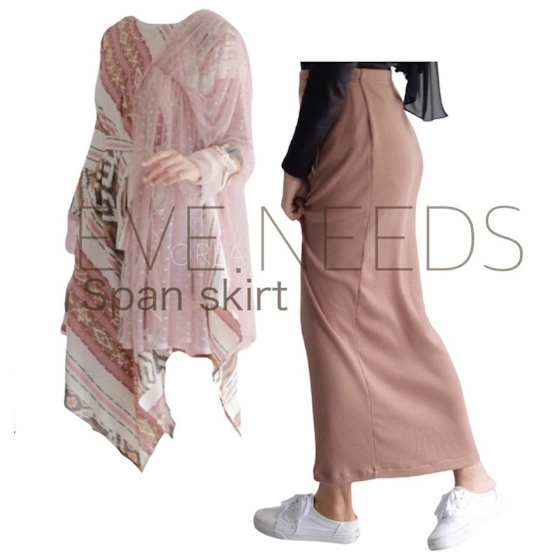(READYSTOCK) Span skirt knit premium (eve.needs) ROK SPAN KNIT / span rajut premium / span skirt nya