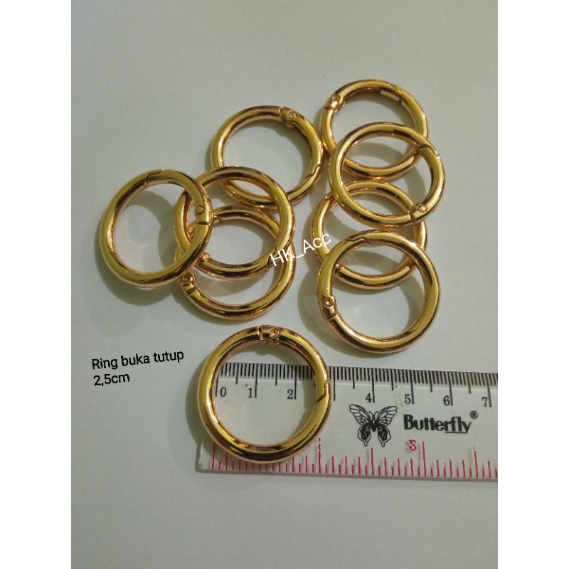 ring hias on-off 2,5 cm rose gold/ring tas/ring besi/aksesoris/aksesoris tas/hiasan tas
