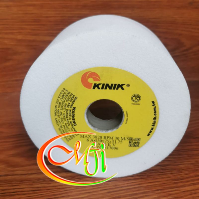 Batu Gerinda Mangkok Kinik 150×75×31.75 WA 46 KV Batu Gerinda Duduk Poles 6 Inch Kinik