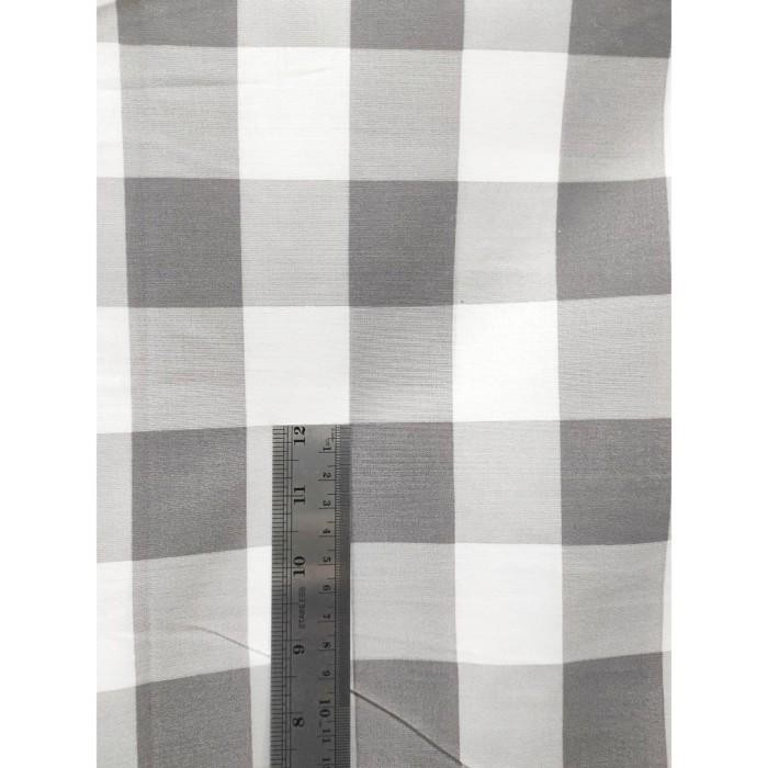 Cotton | Just Sprei Kain Katun Meteran Motif Minimalis Kotak 4 Cm Emily Khaki Terbaru Ready Stock