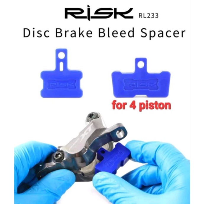 Risk Stopper Caliper 4 piston Brakeset Rem Sepeda Adaptor Bleeding Caliper Rem Sepeda