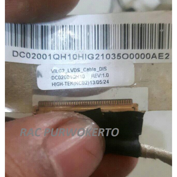 KABEL FLEKSI LAYAR Lenovo G400 G400S G405s G410s KODE PART VILG2_LVDS_Cable_DIS DC02001QH10 REV: 1.0