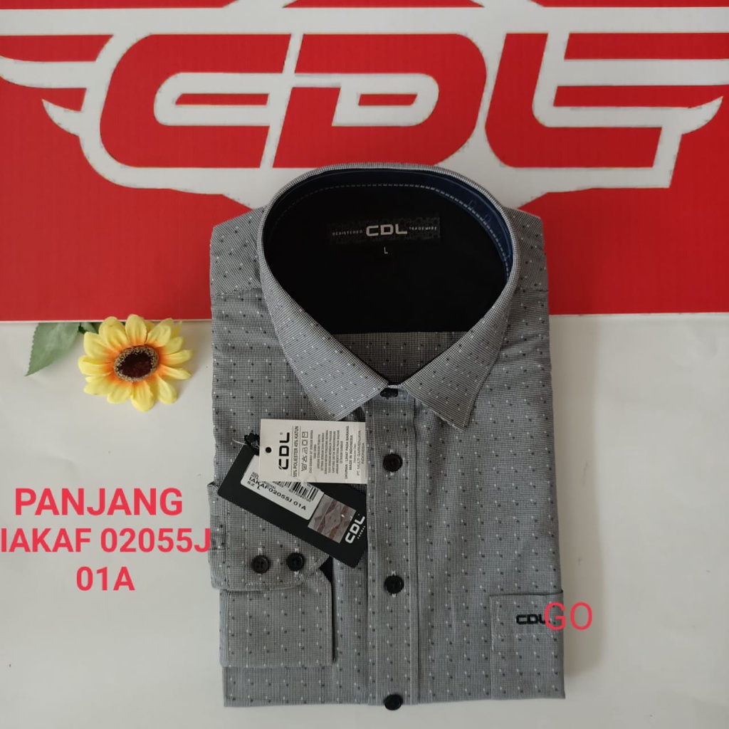 gof CDL (CARDINAL) KEMEJA FORMAL MOTIF SLIMFIT  Pakaian Pria Atasan Kemeja Hem Lengan Panjang Original CDLY