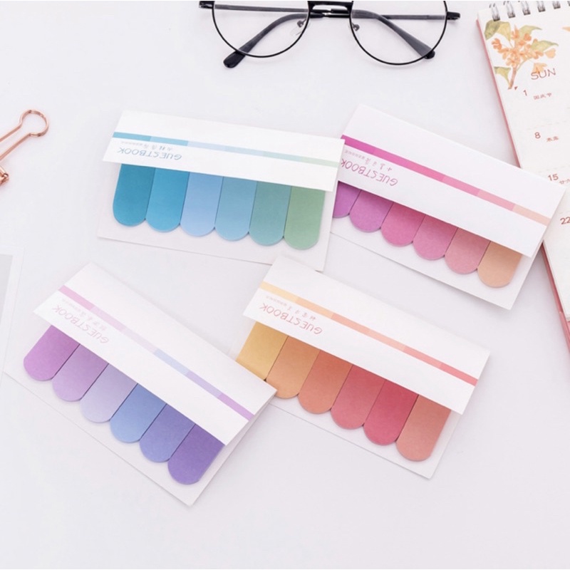 120 Lembar Sticky Note Guestbook Warna Warni Polos