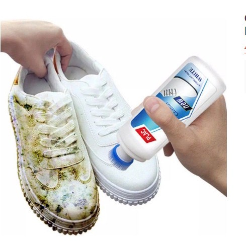 Cream Krim Pembersih Pemutih Sepatu Sandal Putih Sikat Shoes Cleaner