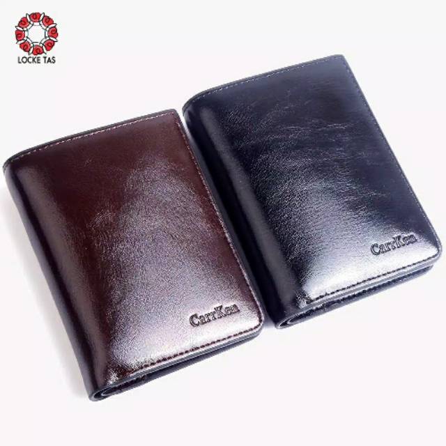 Dompet Pendek Pria Zipper Wallet Kulit Model Retro