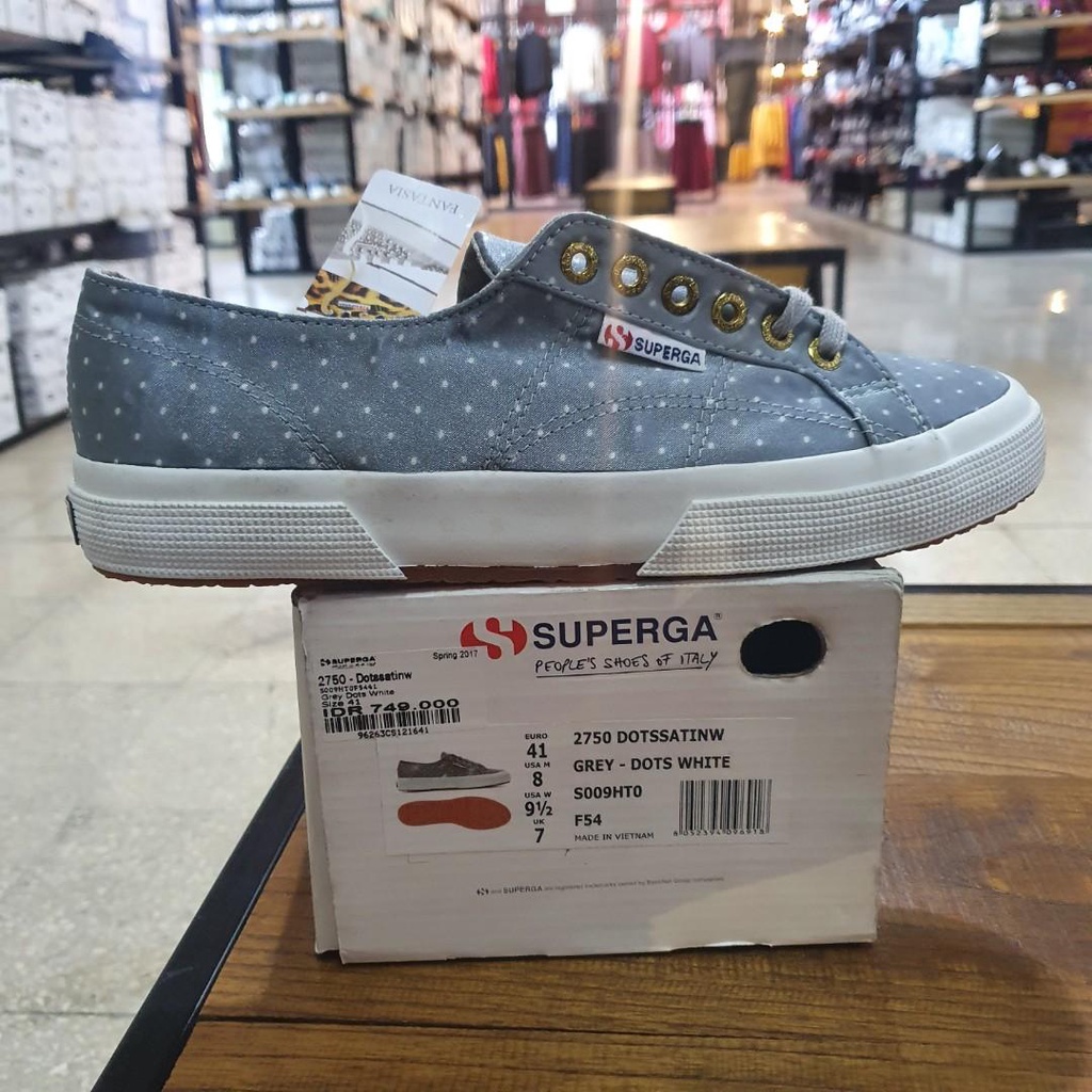 Superga 2750 Dotssatinw Sneakers Italy Original - Grey