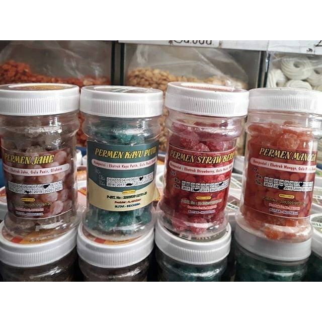 

PERMEN TRADISIONAL (Jahe / Kayu putih / strawberry / mangga)