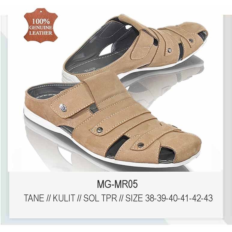 Sandal Bustong Pria Original - Sendal Casual Cowo - Sandal Sepatu Kulit suede empuk ringan - sepatu sandal bustong main gaya keren