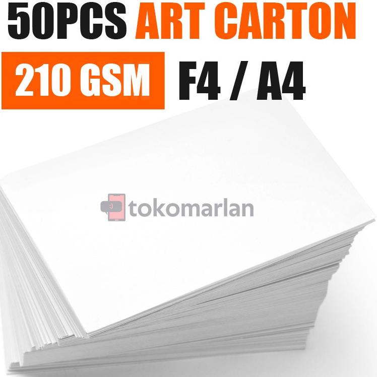 

★Vswe★ 50 Kertas Art Carton Foto Polaroid 210gsm F4 Artcarton Kartu Nama Stamp Label Hang Tag Undang