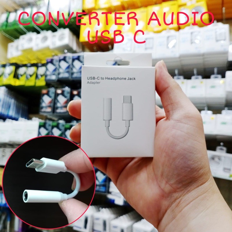 ADAPTER AUDIO TYPE C TO JACK 3.5MM KONEKTOR AUDIO CONVERTER TYPE C