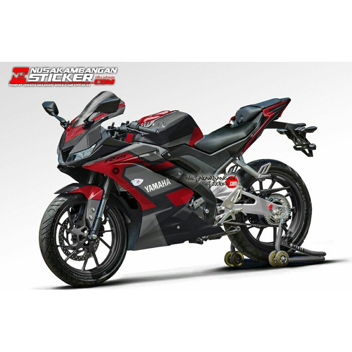 Decal Stiker R15 V3 Hitam Merah Elegant