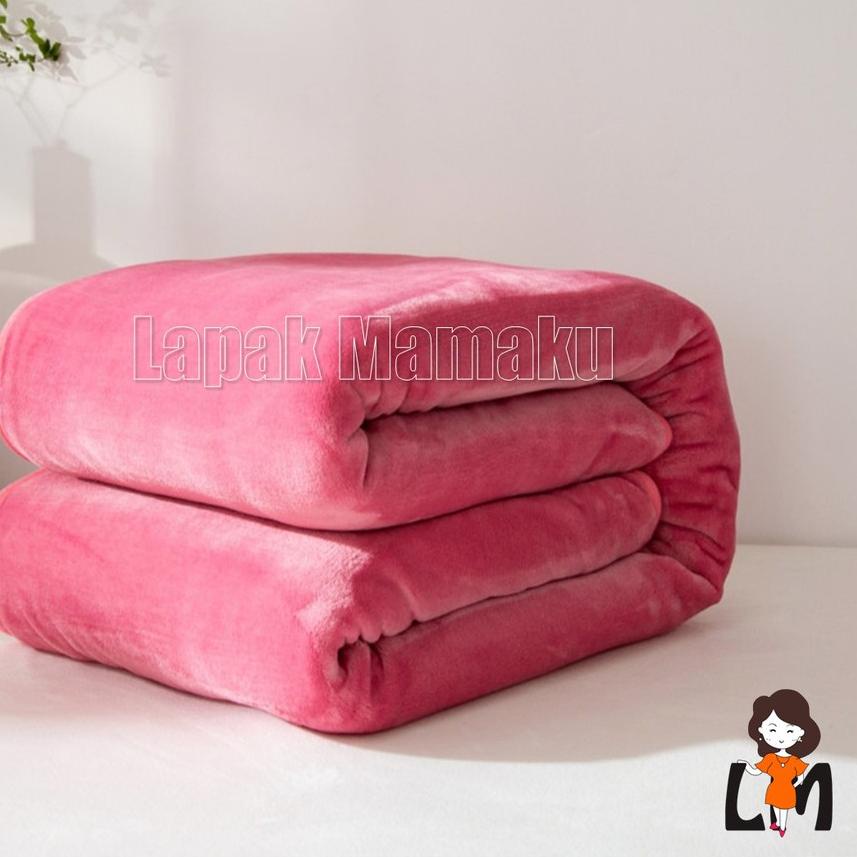 ◌ selimut polos dewasa/selimut bulu tebal 160x200 / 200x230cm ⅎ