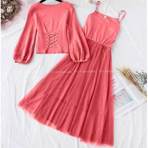 [KODE PRODUK 0GA7B9795] 2in1 st Jocelyn TILE VR 2in1 st Jocelyn TILE Outer SET ROK TUTU Stelan santa