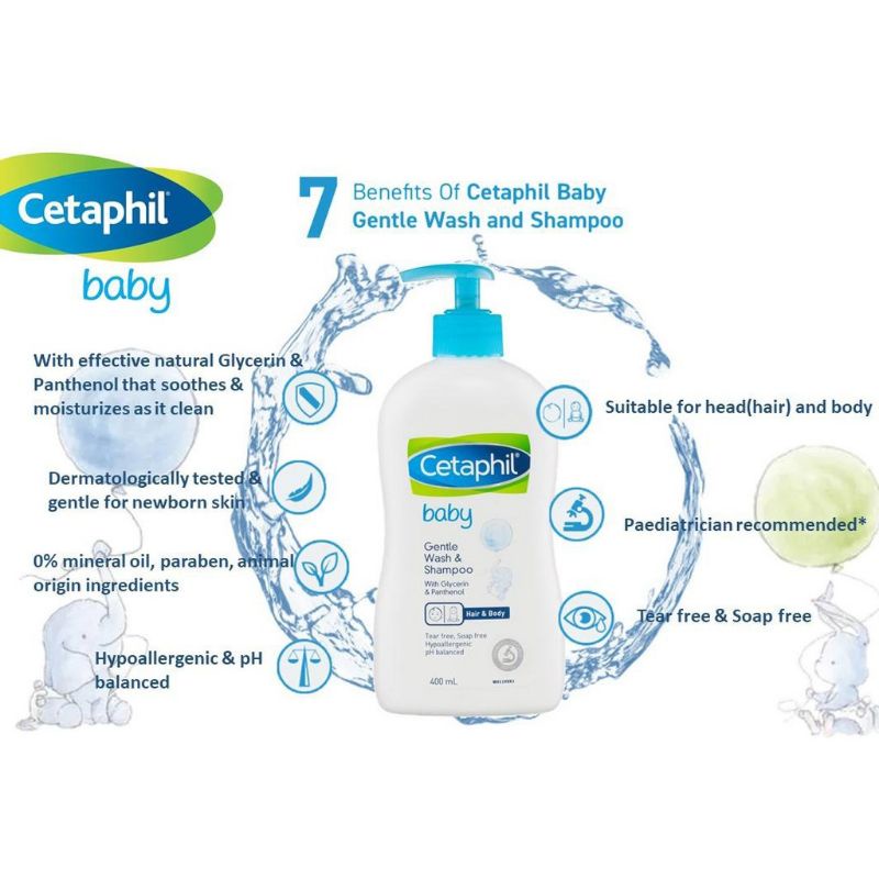 Cetaphil Baby Gentle Wash and Shampoo 400ML - Kabakids Store