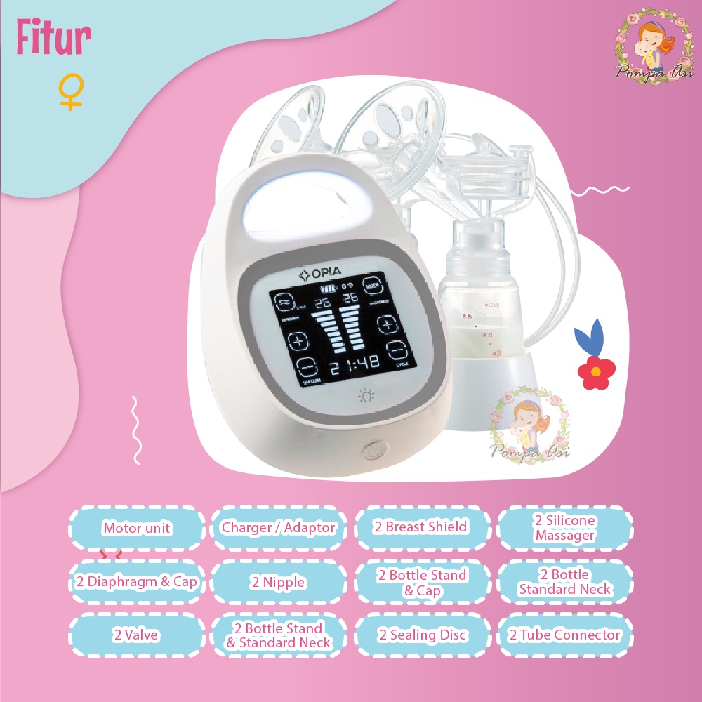 Opia Diamond Breastpump Electric Pompa Asi Elektrik Alat Perlengkapan Air Susu Ibu Untuk Bayi By Mallpompaasi