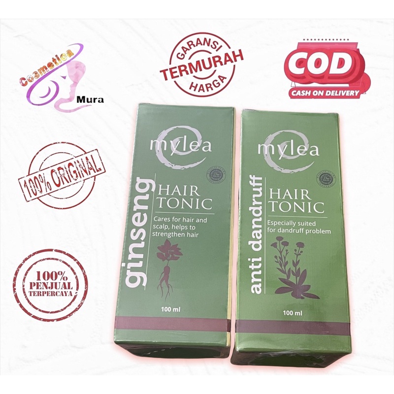 [ free bubble ] 100 &amp; 200 ml - mylea hair tonic box hijau - tonic rambut my lea