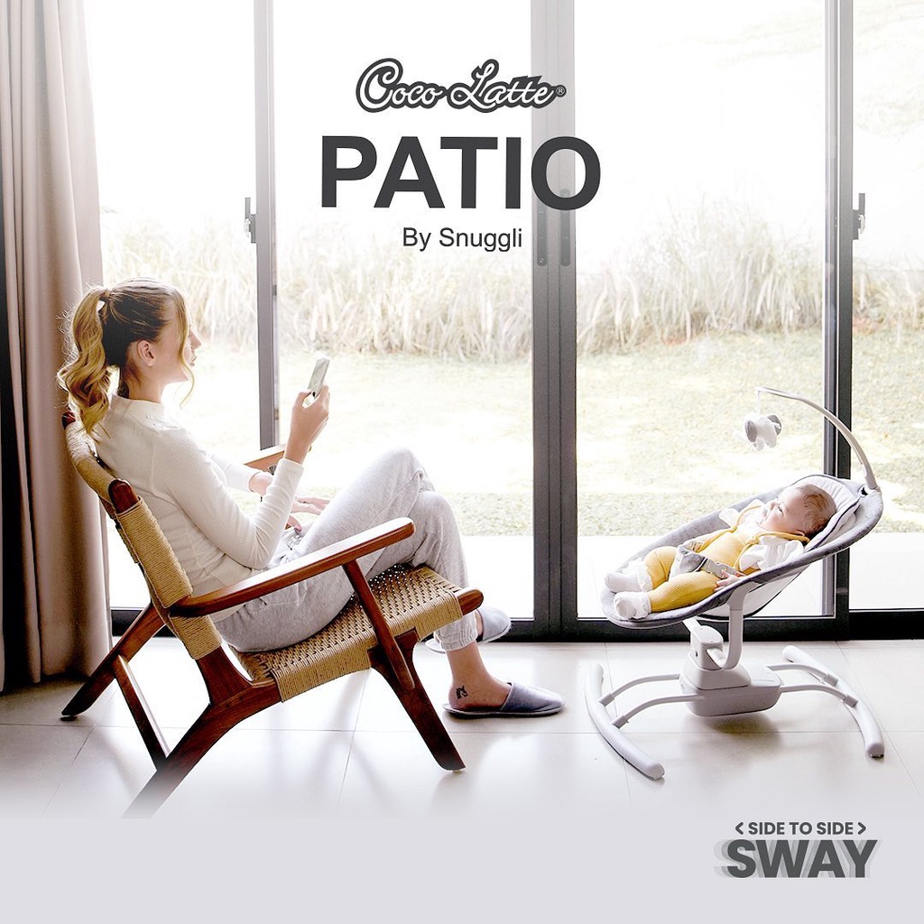 Ayunan Bayi Bouncer Elektrik Cocolatte Patio Snuggli Baby Swing Otomatis With Remote Control