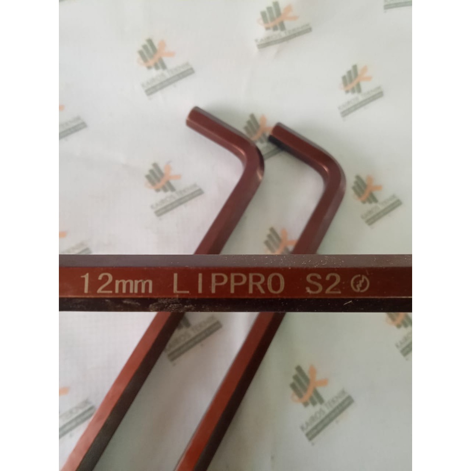 Kunci L Panjang 12 mm Long S2 Material LIPPRO / Hex Key 12 mm LIPPRO