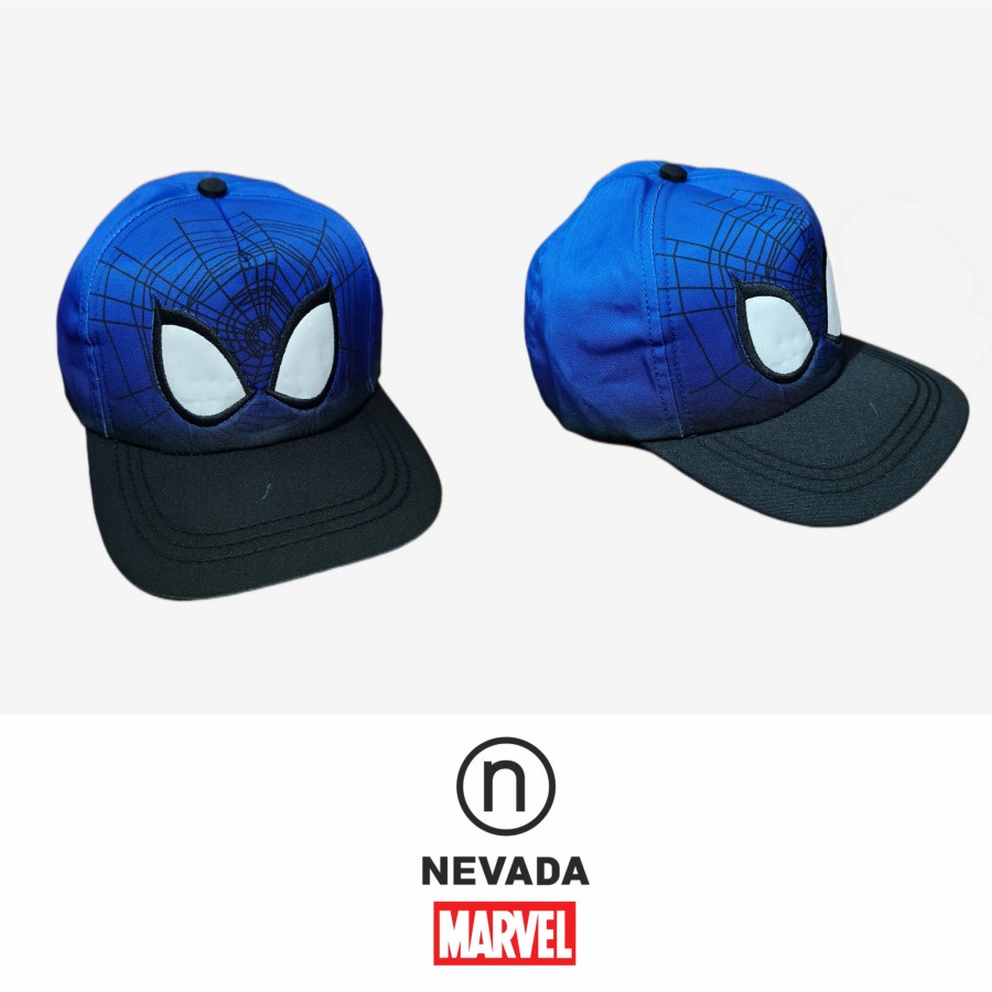 Topi Baseball Anak Laki Nevada Marvel Spiderman Blue / Kado Baju Kaos Celana Anak Adem Murah Bagus /