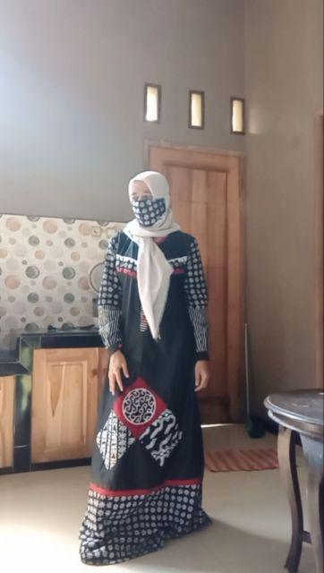 Gamis Batik Cap Shofia By Pe  Free Masker