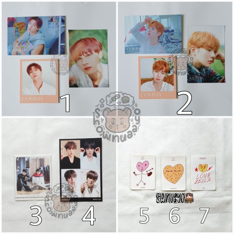 monsta x postcard pc photocard broadcast im minhyuk shownu wonho kendo hyungwon