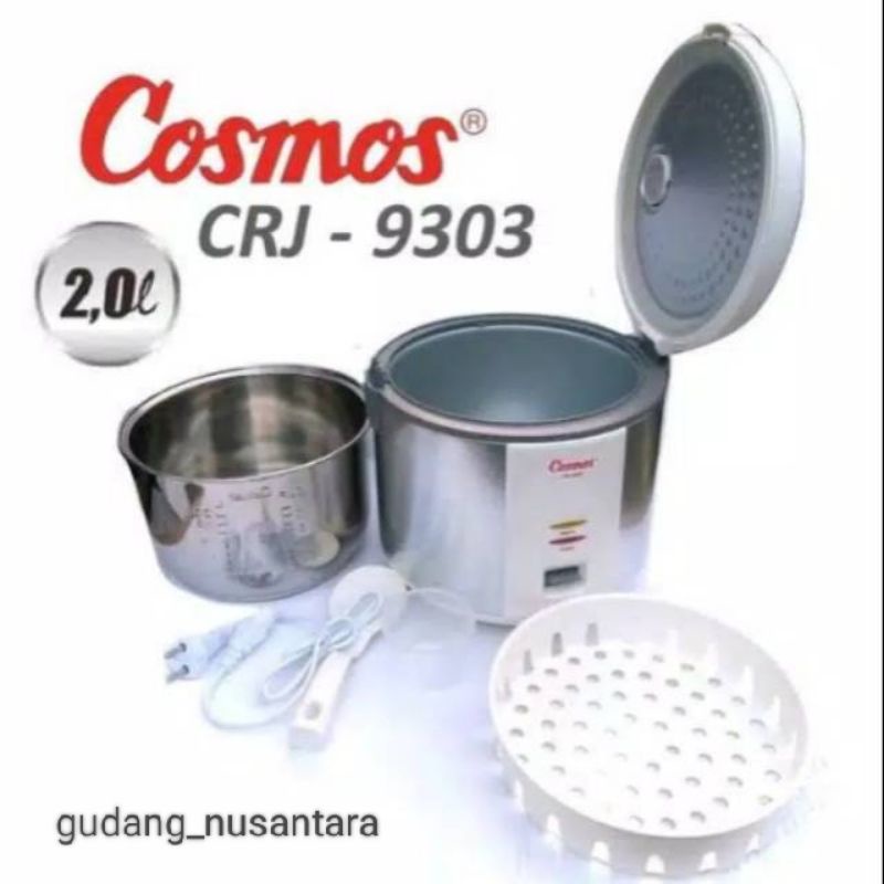 Magic com cosmos 2 Liter CRJ-9303 / Rice cooker cosmos 2 Liter CRJ9303 panci stainless steel / Rice 