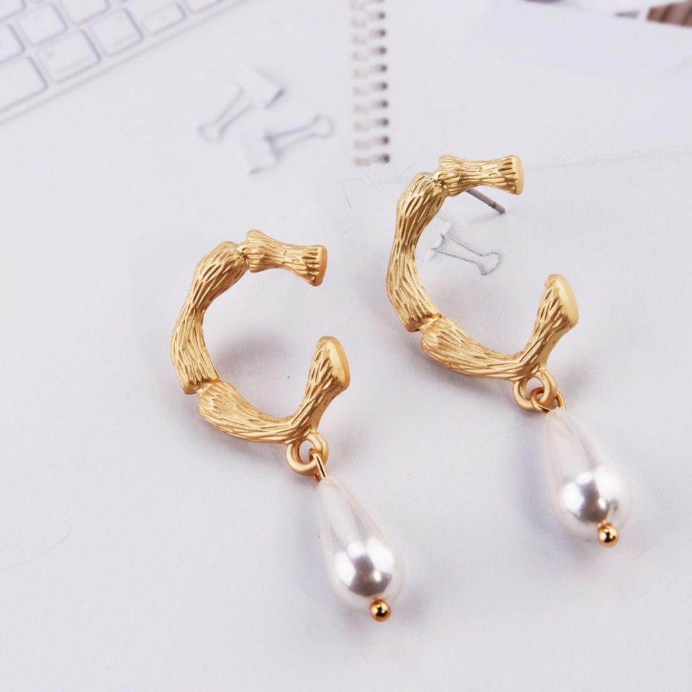 PREVA Freshwater Pearl Earrings Fashion Baroque Wedding Party Jewelry Geometric Irregular