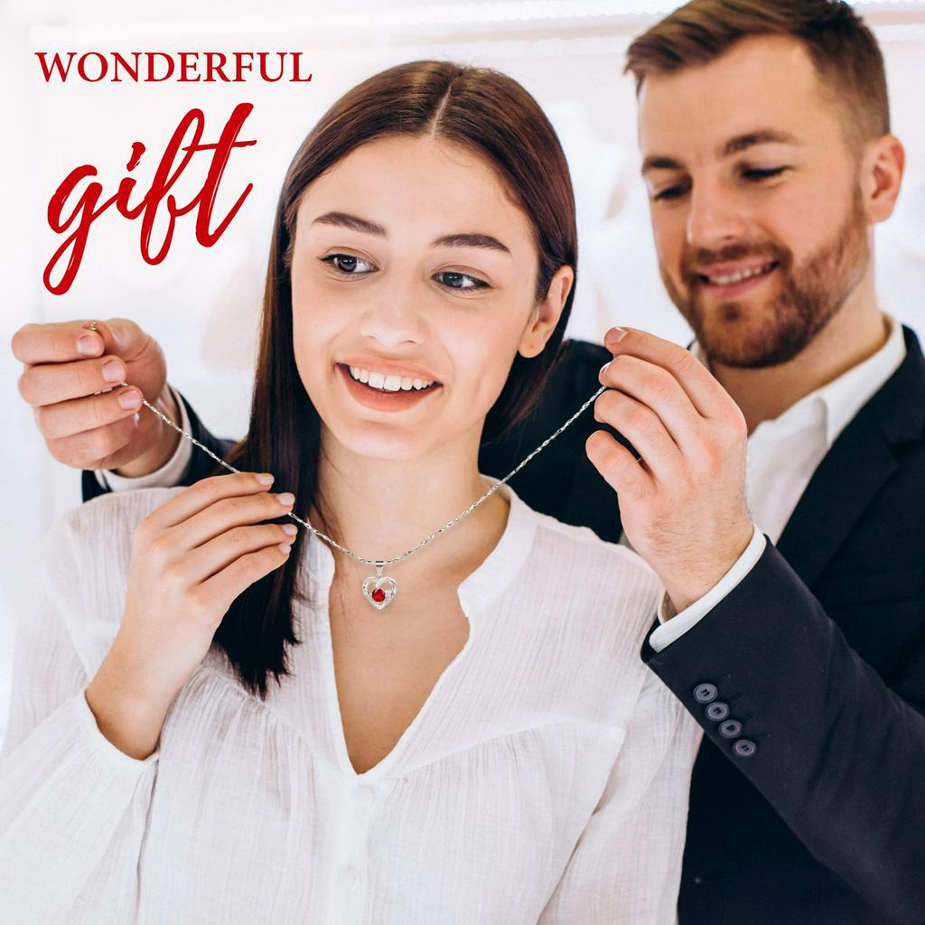 Hadiah Untuk Cewek Mawar Abadi yang Diawetkan Selamanya Tulang selangka berbentuk hati with kalung Rose dalam Kotak Cinta Terbuat dari Mawar Kecantikan Segar Sejati - Kado Romantis untuk Wanita, Wanita, Ibu
